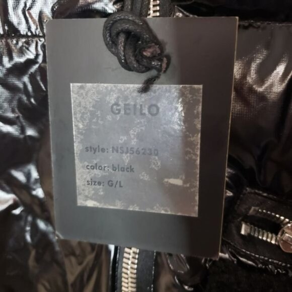 NWT Nicole Benisti GEILO MIXED MEDIA BIKER JACKET Size large - Picture 7 of 16